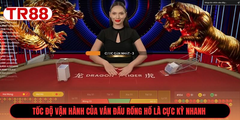 Tốc độ vận hành của ván đầu Rồng Hồ là cực kỳ nhanh 
